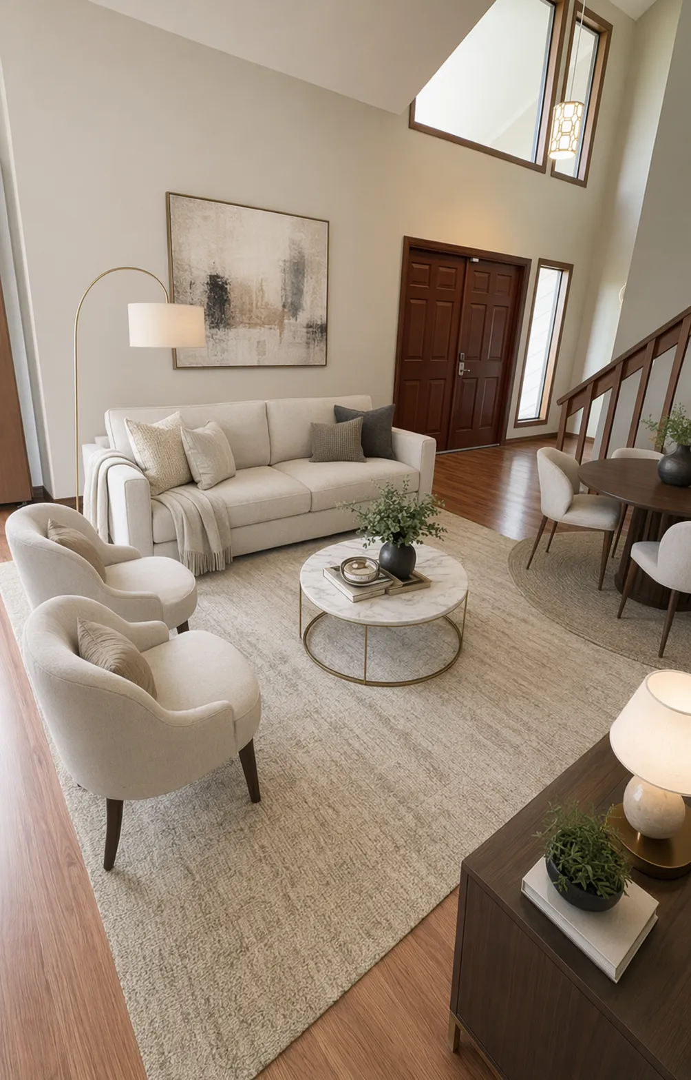 Staged First angle of one room