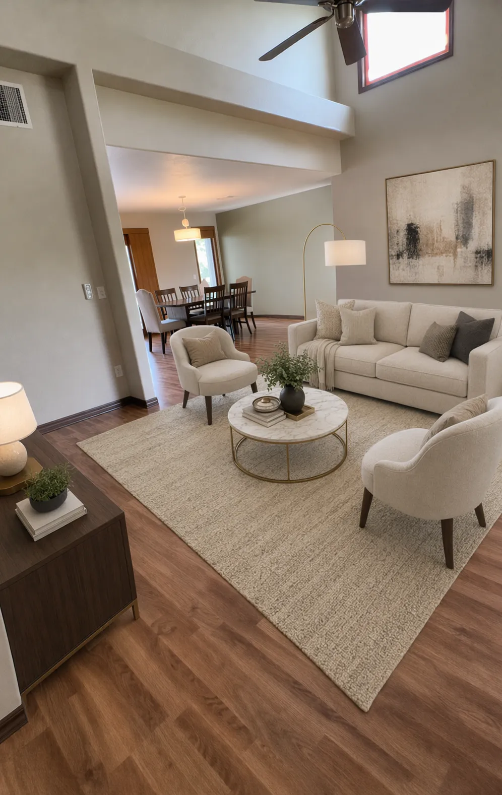 Staged Third angle of one room
